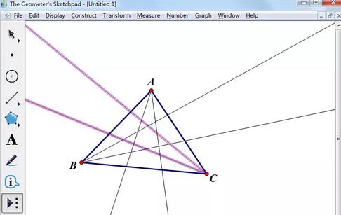 幾何畫板繪製摩萊三角形的操作方法
