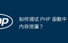 如何调试 PHP 函数中内存泄漏？