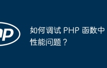 如何调试 PHP 函数中性能问题？