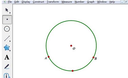 Steps for drawing a bow shape on the geometric sketchpad