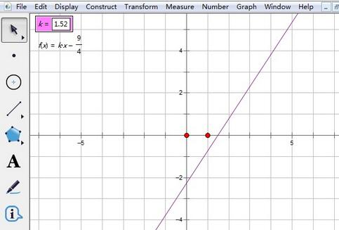 几何画板绘制一次函数y=kx+b的操作步骤