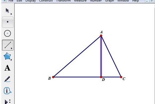 Méthode détaillée pour créer la hauteur dun triangle à laide de Geometry Sketchpad