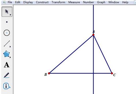 Méthode détaillée pour créer la hauteur dun triangle à laide de Geometry Sketchpad