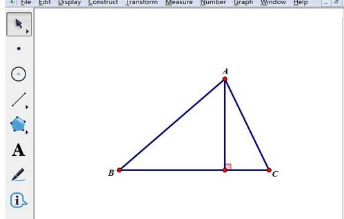 Detailed method to create the height of a triangle using Geometry Sketchpad