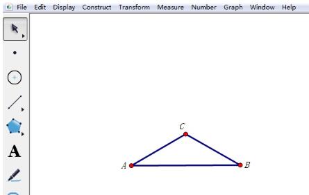 Detailed steps for making an isosceles triangle with a vertex angle of 120 degrees using geometric sketchpad