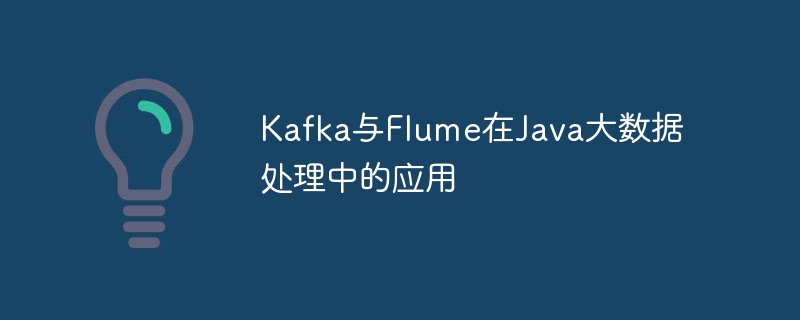 Application of Kafka and Flume in Java big data processing