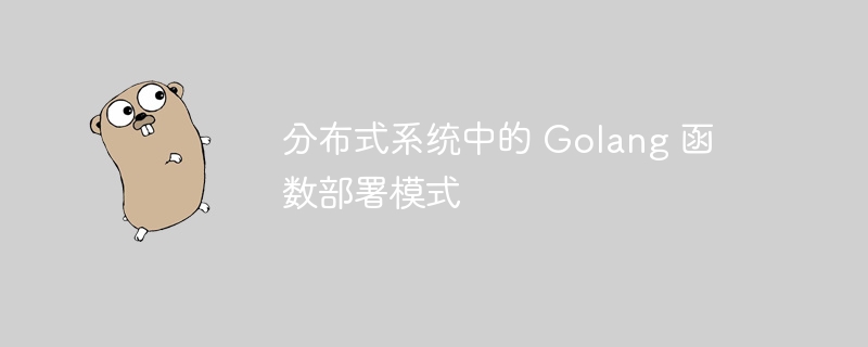 分布式系统中的 Golang 函数部署模式