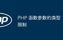 PHP 函数参数的类型限制