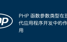 PHP 函数参数类型在现代应用程序开发中的作用