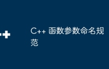 C++ 函数参数命名规范