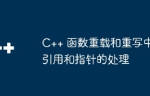 C++ 函数重载和重写中引用和指针的处理