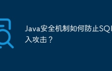 Java安全机制如何防止SQL注入攻击?