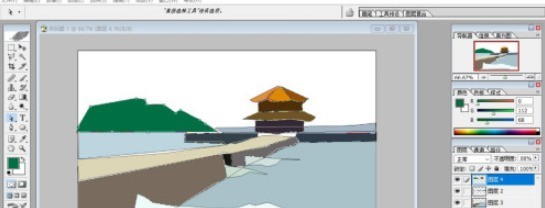 How to draw a seaside trestle in PS_Sharing the steps to draw a seaside trestle in PS