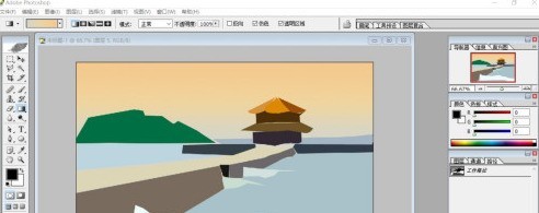 How to draw a seaside trestle in PS_Sharing the steps to draw a seaside trestle in PS