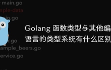 Golang 函数类型与其他编程语言的类型系统有什么区别?