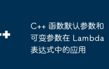 C++ 函数默认参数和可变参数在 Lambda 表达式中的应用