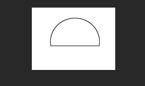 How to draw a semicircle shape in photoshop_How to draw a semicircle shape in photoshop