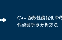 C++ 函数性能优化中的代码剖析与分析方法