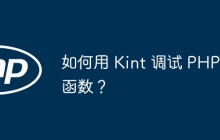 如何用 Kint 调试 PHP 函数？