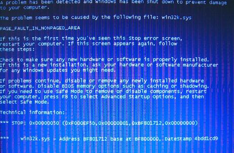 Steps to repair win7 blue screen prompt error code win32k.sys