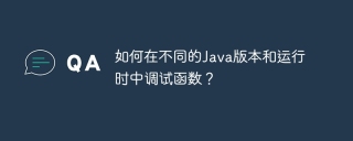 如何在不同的Java版本和运行时中调试函数？