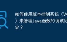如何使用版本控制系统（VCS）来管理Java函数的调试历史？