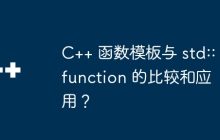 C++ 函数模板与 std::function 的比较和应用?