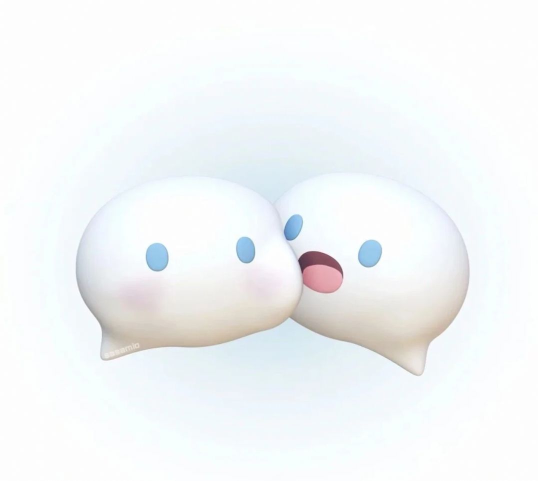 WeChat icon cute version pink blue black and white original picture