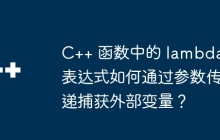 C++ 函数中的 lambda 表达式如何通过参数传递捕获外部变量?