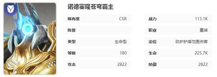 《星際52區》諾德塞隆角色技能屬性介紹