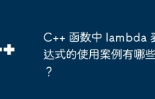 C++ 函数中 lambda 表达式的使用案例有哪些?