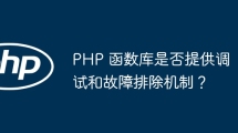 PHP 函数库是否提供调试和故障排除机制？