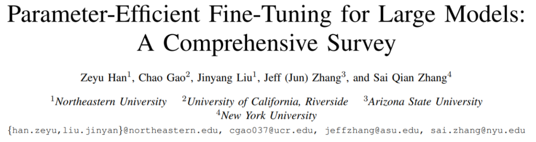 Let large models no longer be big Mac. This is the latest review of efficient fine-tuning of large model parameters.