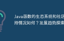 Java函数的生态系统和社区支持情况如何?发展趋势探索
