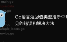 Go语言返回值类型推断中常见的错误和解决方法