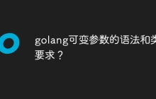 golang可变参数的语法和类型要求？