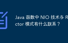 Java 函数中 NIO 技术与 Reactor 模式有什么联系？