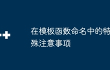 在模板函数命名中的特殊注意事项