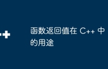 函数返回值在 C++ 中的用途
