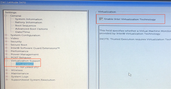 DELL マザーボードで vt をオンにする方法