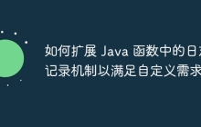 如何扩展 Java 函数中的日志记录机制以满足自定义需求?