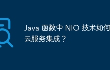 Java 函数中 NIO 技术如何与云服务集成？