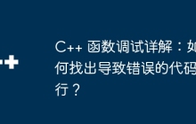 C++ 函数调试详解：如何找出导致错误的代码行？