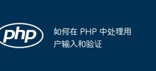 如何在 PHP 中處理使用者輸入和驗證