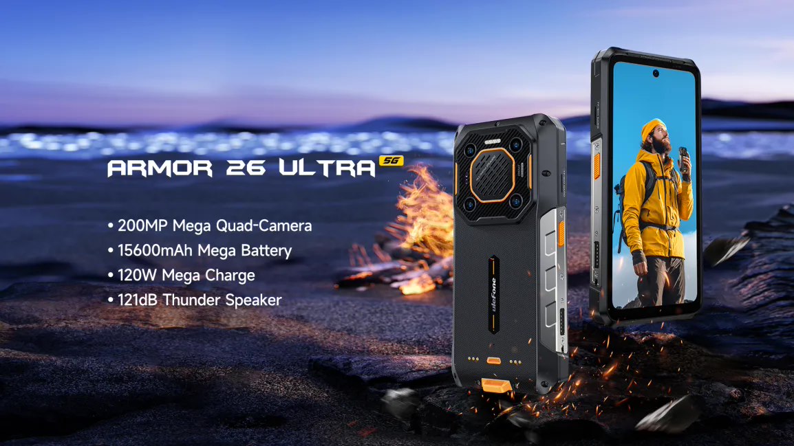 三防手机 Ulefone Armor 26 Ultra 发布：121dB 扬声器 + 15600mAh 电池