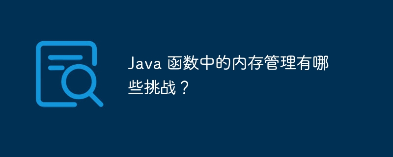 Java 函数中的内存管理有哪些挑战？