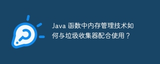 Java 函数中内存管理技术如何与垃圾收集器配合使用？