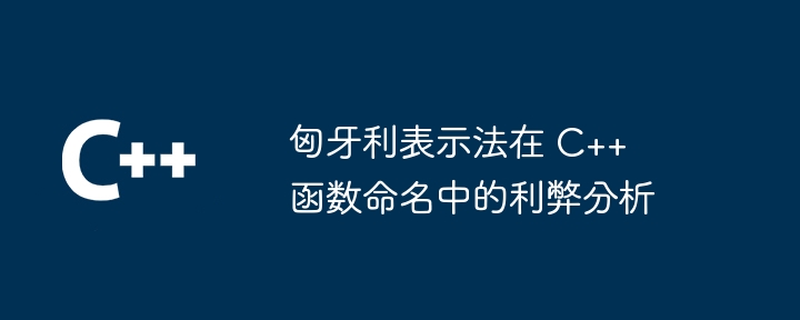 匈牙利表示法在 C++ 函數命名中的利弊分析