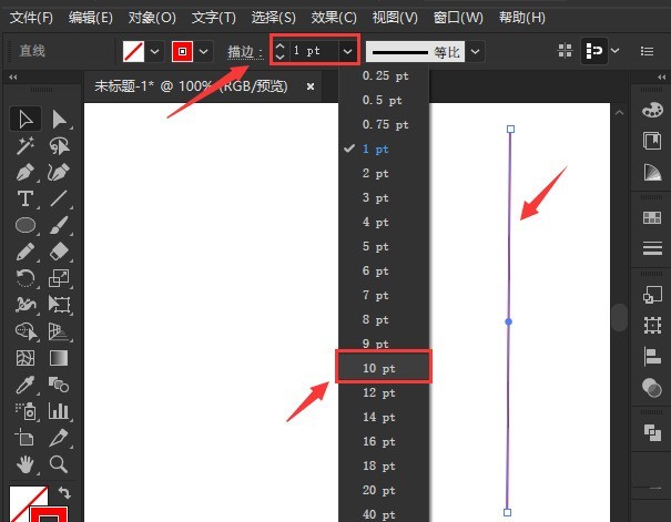 How to set the line width ratio in ai - How to set the line width ratio in ai