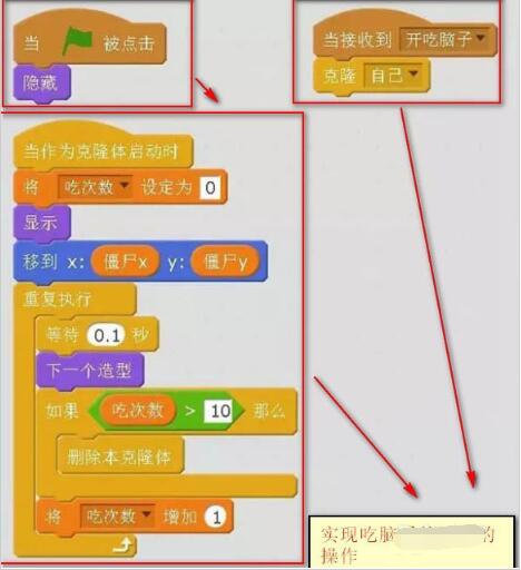 scratch2.0怎麼程式實現植物大戰殭屍小遊戲